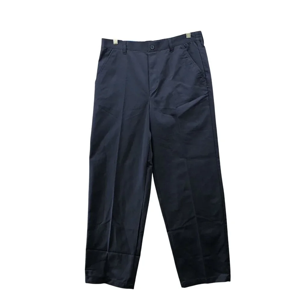 NWT‎ French Toast School Uniform Pants 18 Husky Relax Fit Pull On Navy Blue